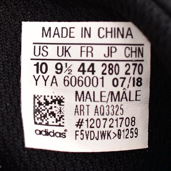 ADIDAS SHOES MEN'S SIZE 10 HAVOC 2 WRESTLING SNEAKER BLACK WHITE HIGH TOP - Picture 8 of 9